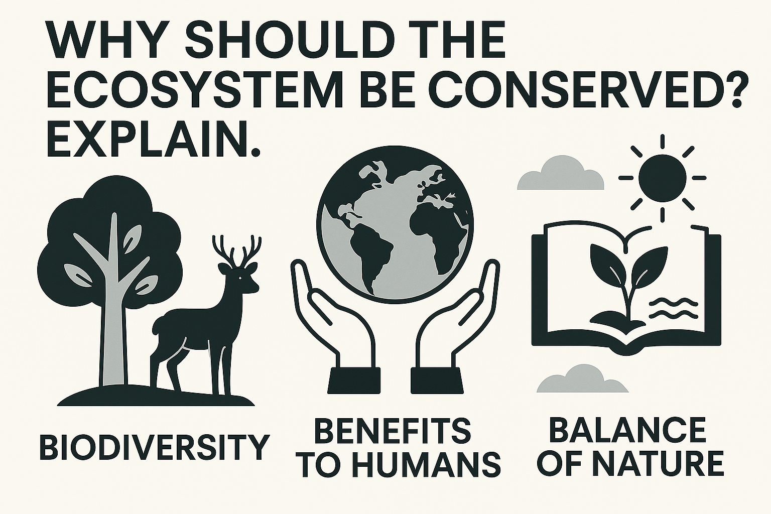 Why should the ecosystem be conserved? Explain.