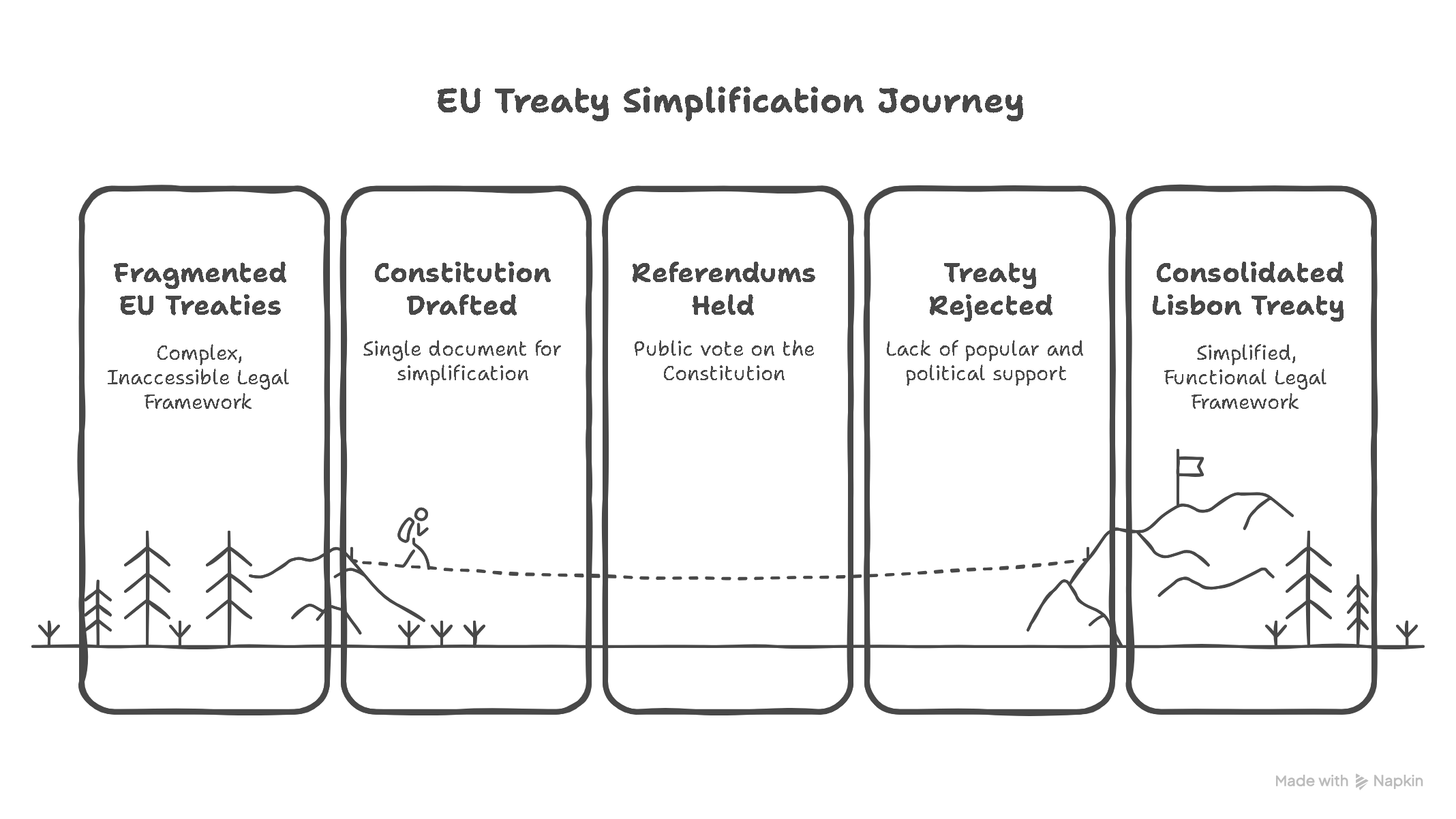 Describe the main provisions of the treaty on the European Constitution